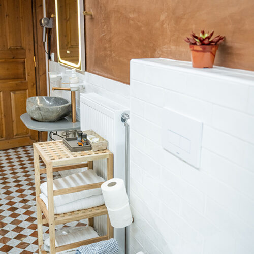 Σοφίτα 2κλινη με τζάκι